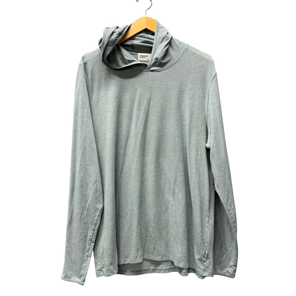 Wellen Hoodie Mens Large Long Sleeve Seafoam Blue Casual Coastal Lightweight